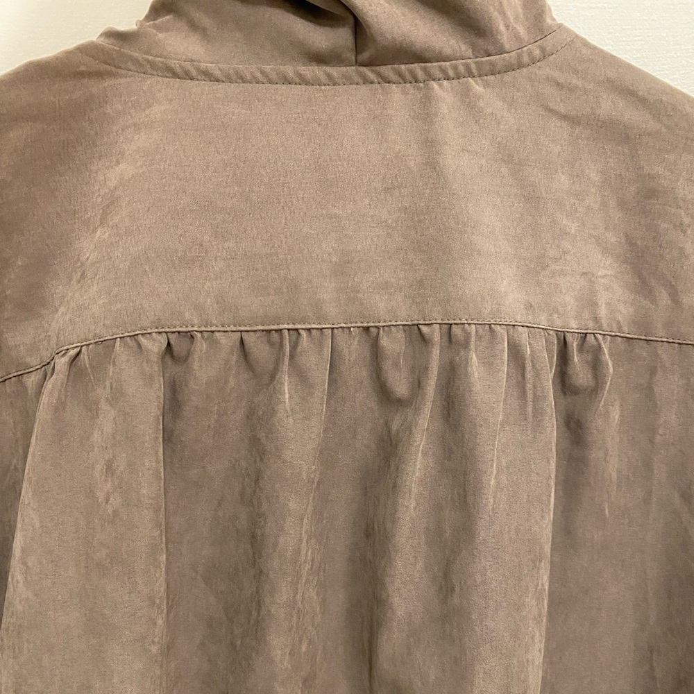 Lovposh Faux Suede Grey Tie Jacket - Picture 4 of 5